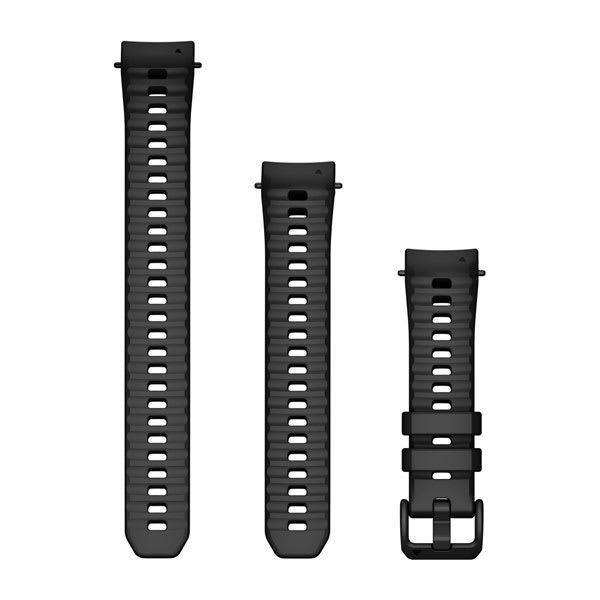 20 mm Watch Bands (Instinct® E – 40 mm) Charcoal Silicone - Image 2