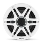 Clarion® CMSP Marine Speakers 6.5" with LED and White and Gray Sport Grille (CMSP-651RGB-SWG)