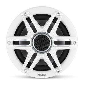 Clarion® CMSP Marine Speakers 6.5" with LED and White and Gray Sport Grille (CMSP-651RGB-SWG)