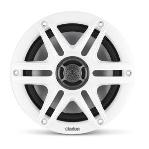 Clarion® Marine CMS Speakers 6.5" with White and Black Classic Grille (CMS-651-CWB)