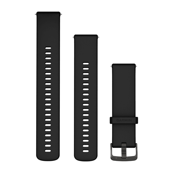 Quick Release Bands (22 mm) Black with Silver Hardware - Image 13