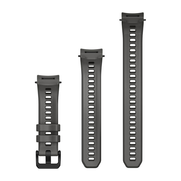 20 mm Watch Bands (Instinct® E – 40 mm) Charcoal Silicone - Image 5