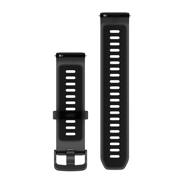 Quick Release Bands (22 mm) Black with Silver Hardware - Image 17