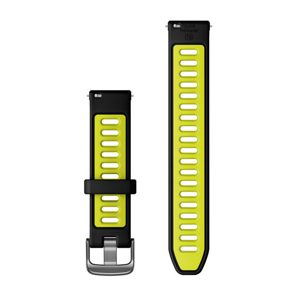 Quick Release Bands (18 mm) Black/Amp Yellow with Slate Hardware - Image 20
