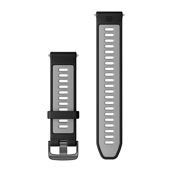 Forerunner® Watch Bands (22 mm) Black/Translucent Whitestone with Slate Hardware - Image 11